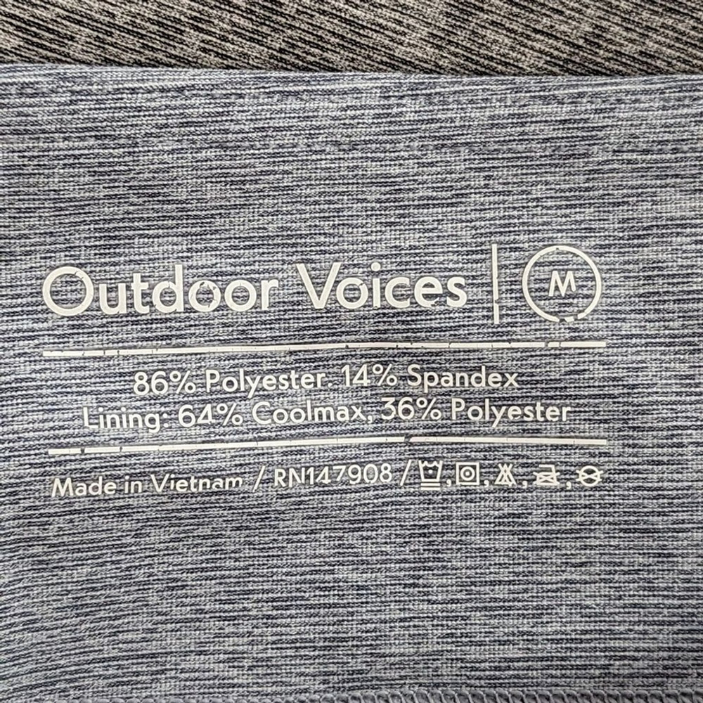 Outdoor Voices 7/8 Dipped Warmup Leggings Blue & Gray sz M - Picture 9 of 9